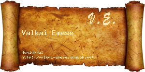 Valkai Emese névjegykártya