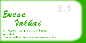 emese valkai business card